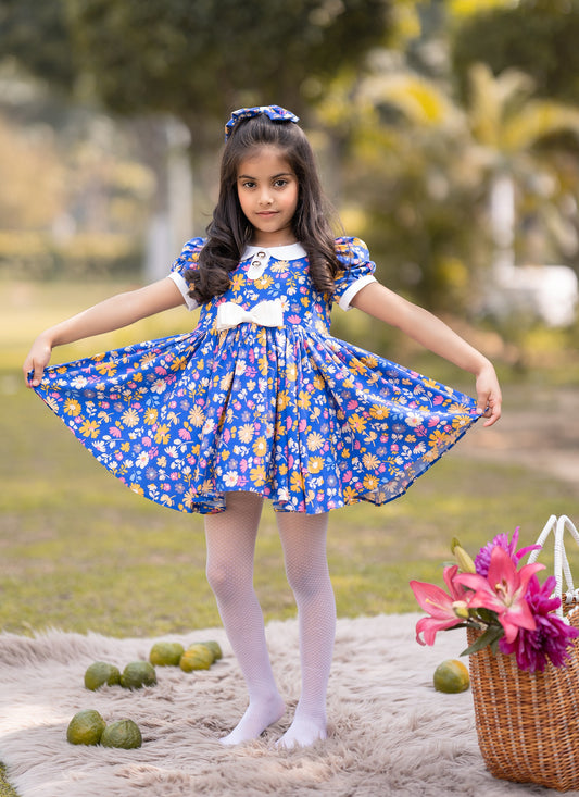BLUE FLORAL DRESS