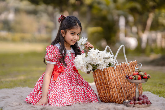 RED FLORAL DRESS