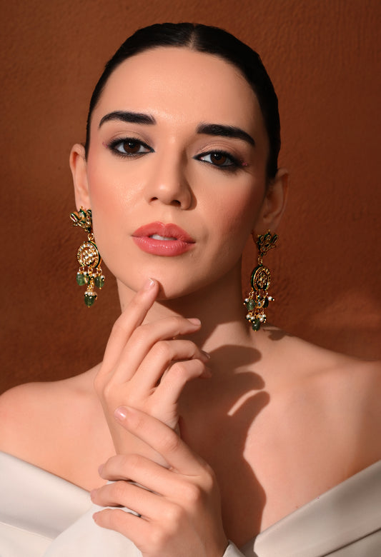 Gold plated ethnic earings