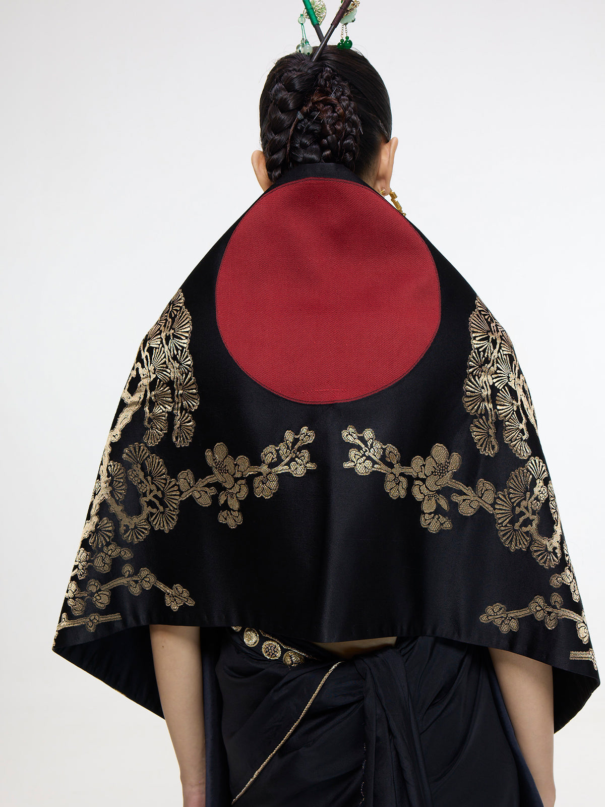 Handwoven Onyx Silk Shawl