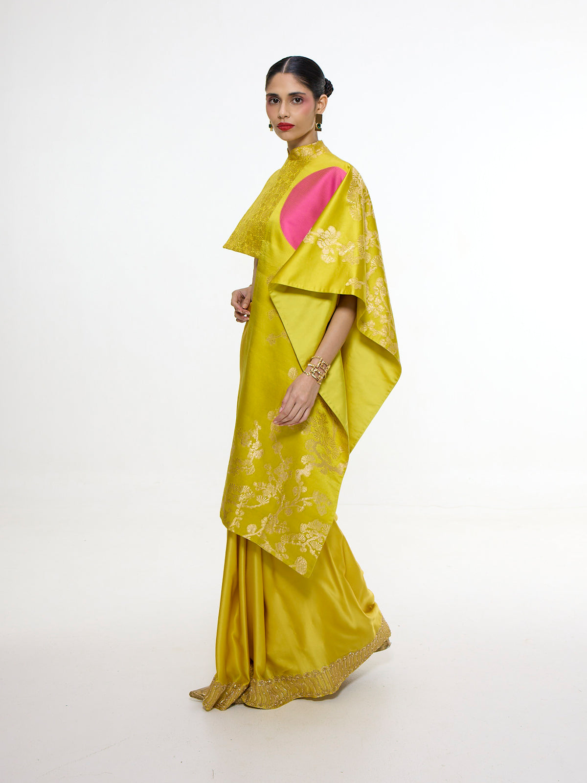 Handwoven Canary Yellow Silk Shawl