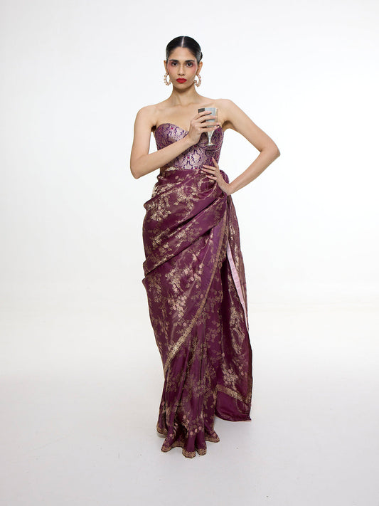Handwoven Cocoa Brown Saree