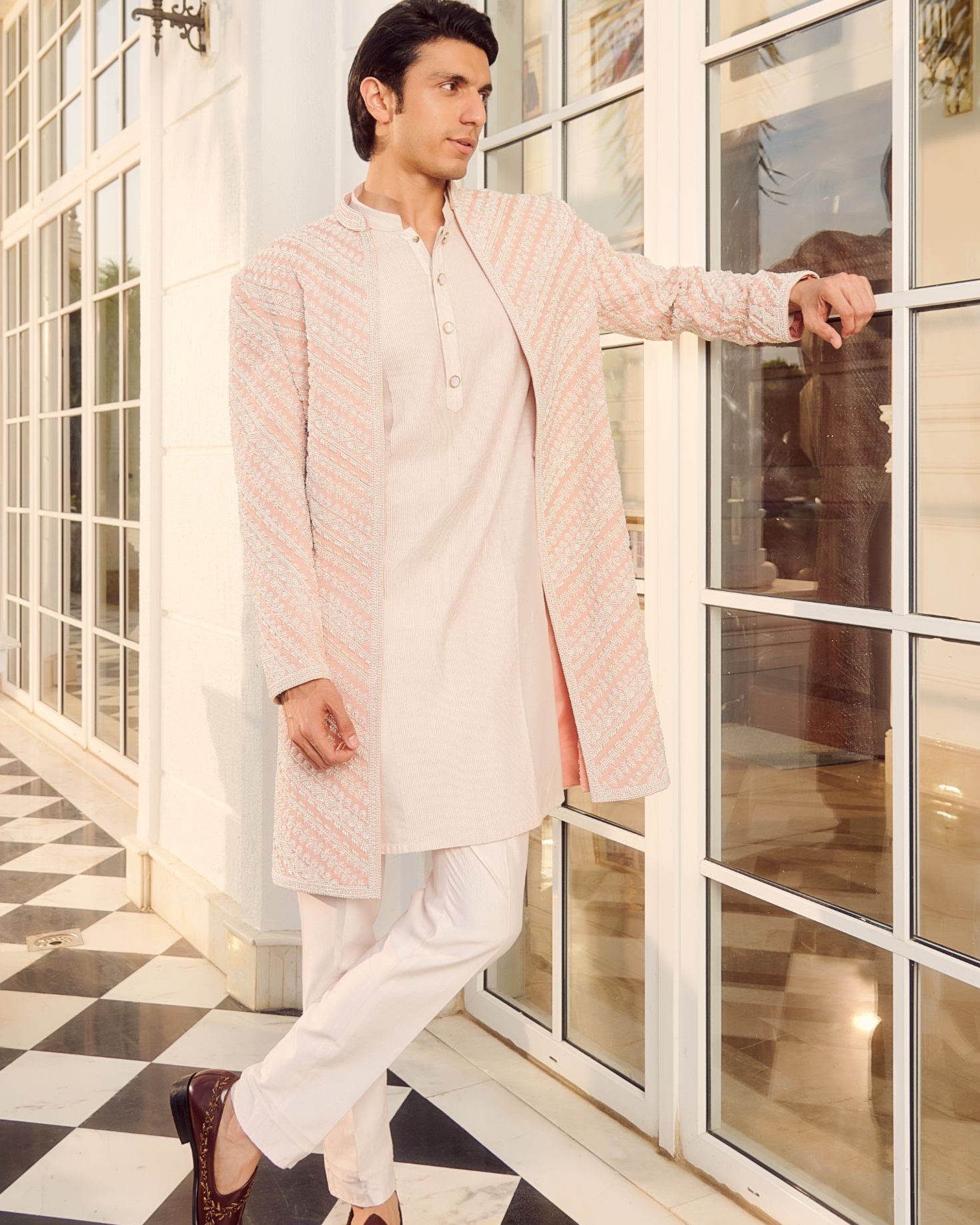 Pink Designer Sherwani