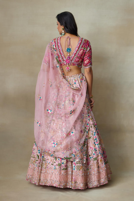 FLAMINGO LEHENGA SET