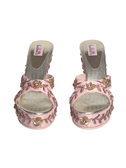 PEACH ROYAL BRIDE HEEL COVER