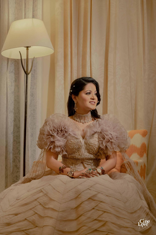 Sanchi Jain in Ruffle Blouse & Skirt