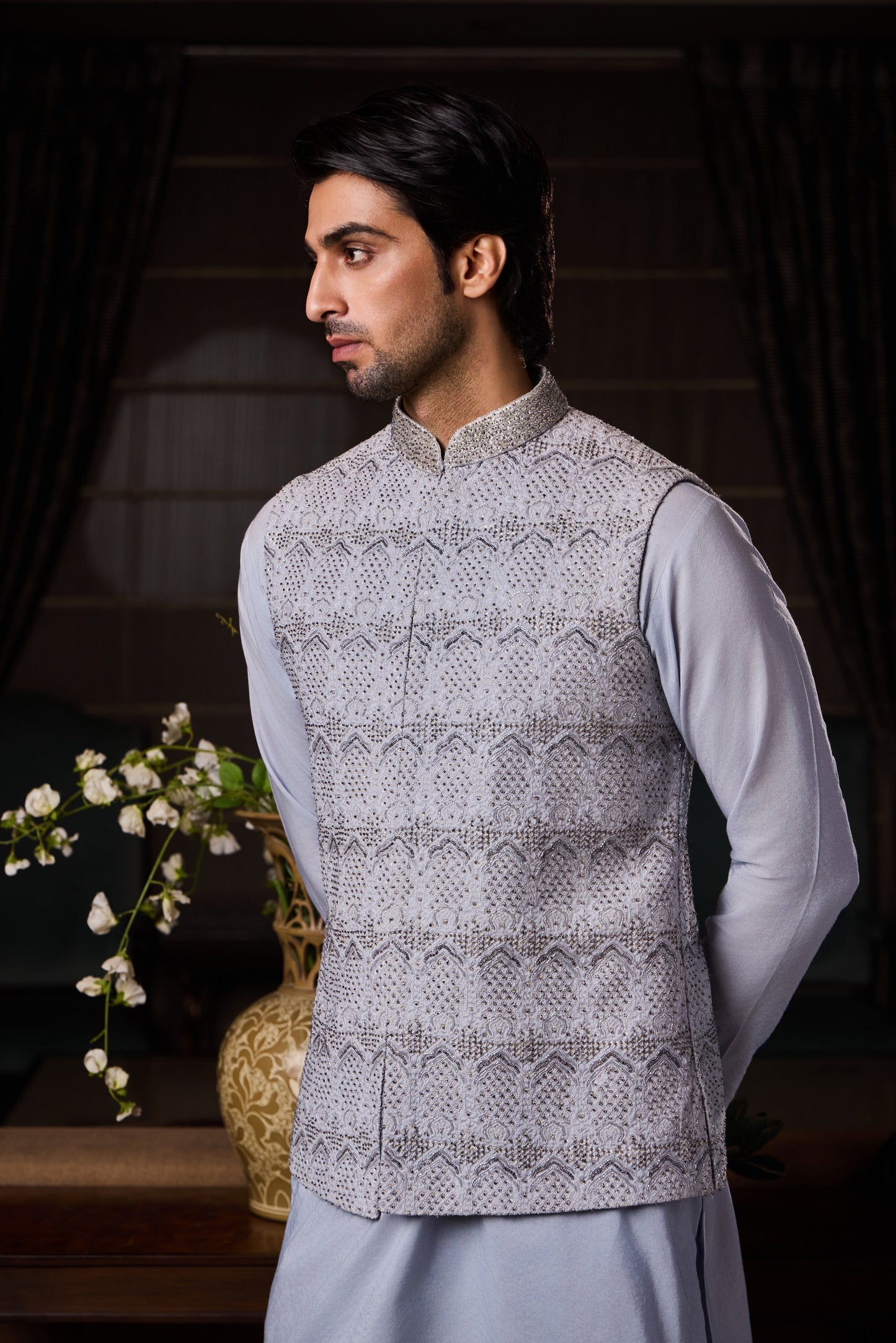 Powder Blue Bundi Set