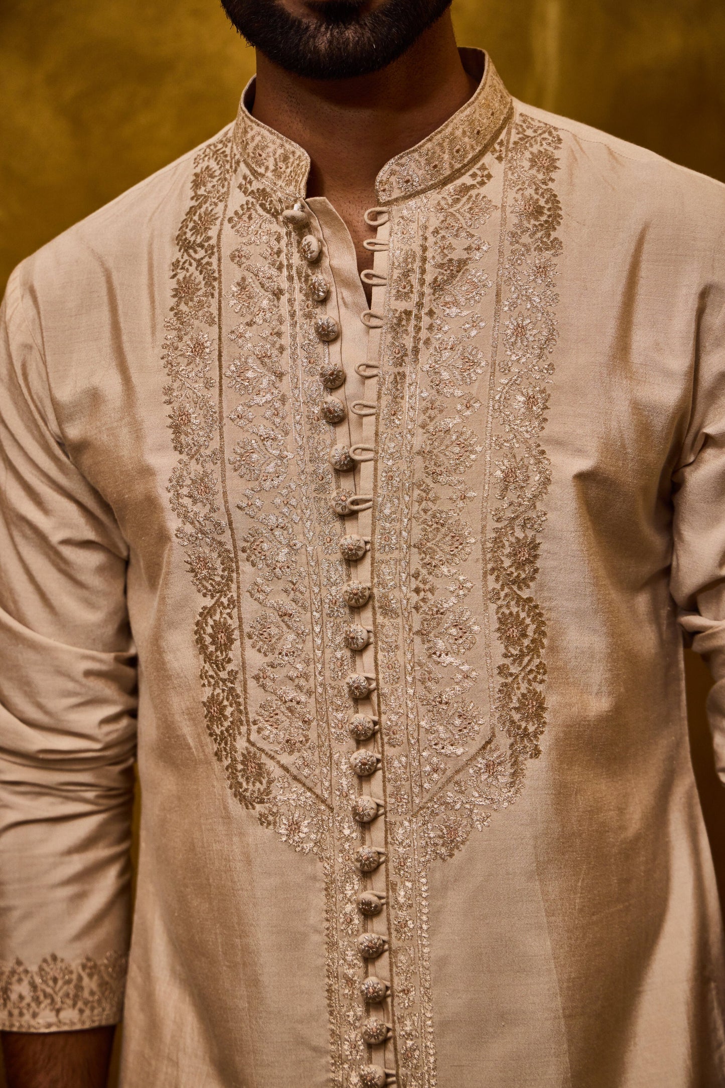 Beige Kurta Patiala Salwar Set