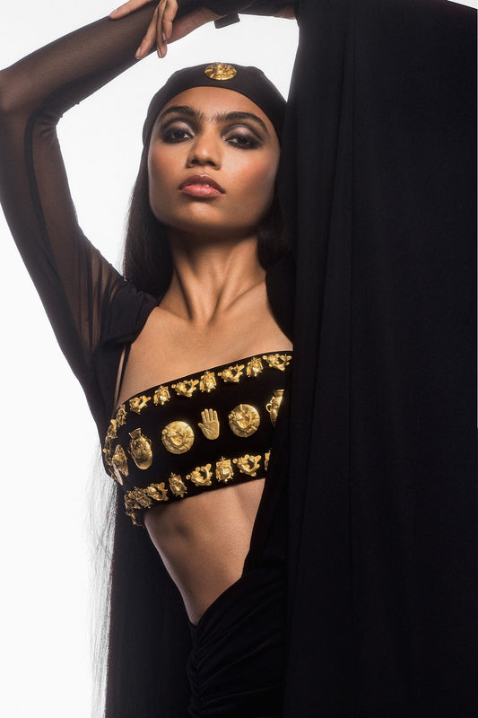 The Midnight Cocktail Saree