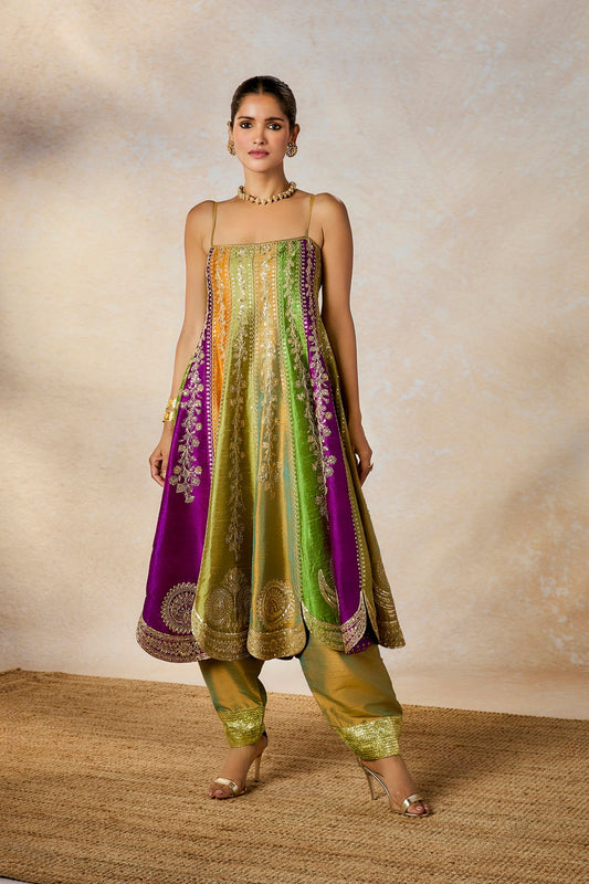 The Paan Pista Anarkali Set