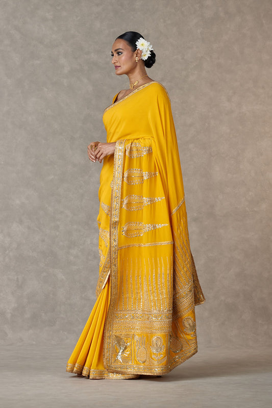 Yellow Son Patti Saree