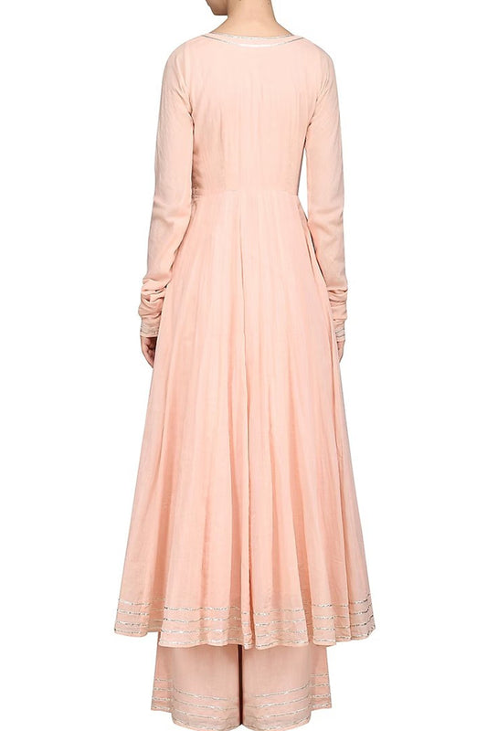 Baby pink anarkali set