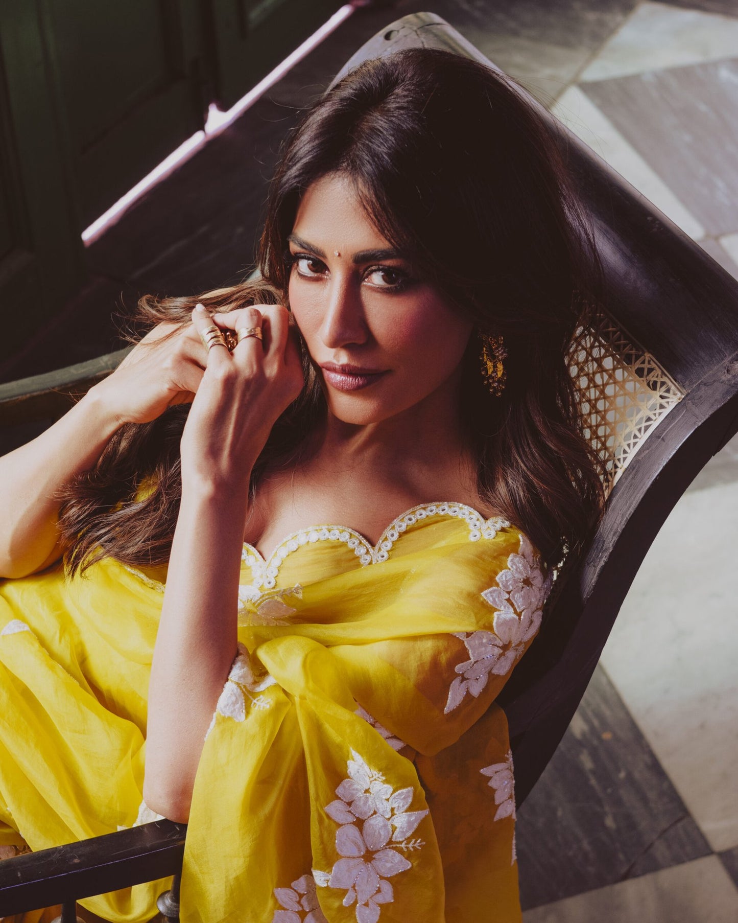 CHITRANGDA SINGH In Moss Green Gul Saree Set