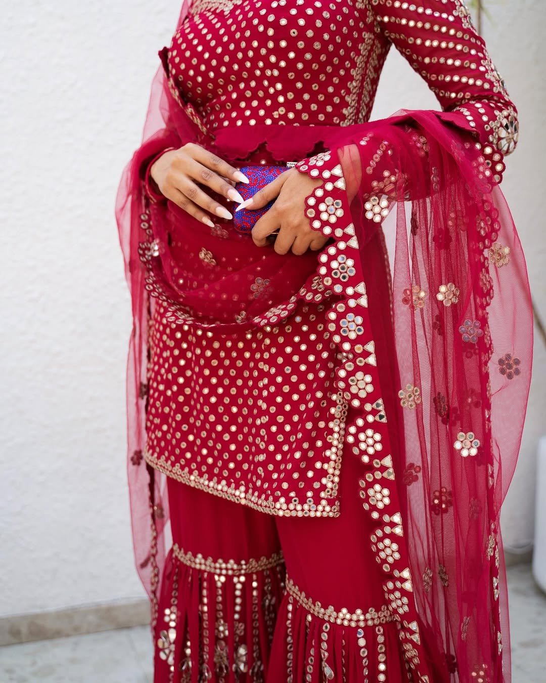 Mellow Wine Sharara Set (ALISHA PEKHA)