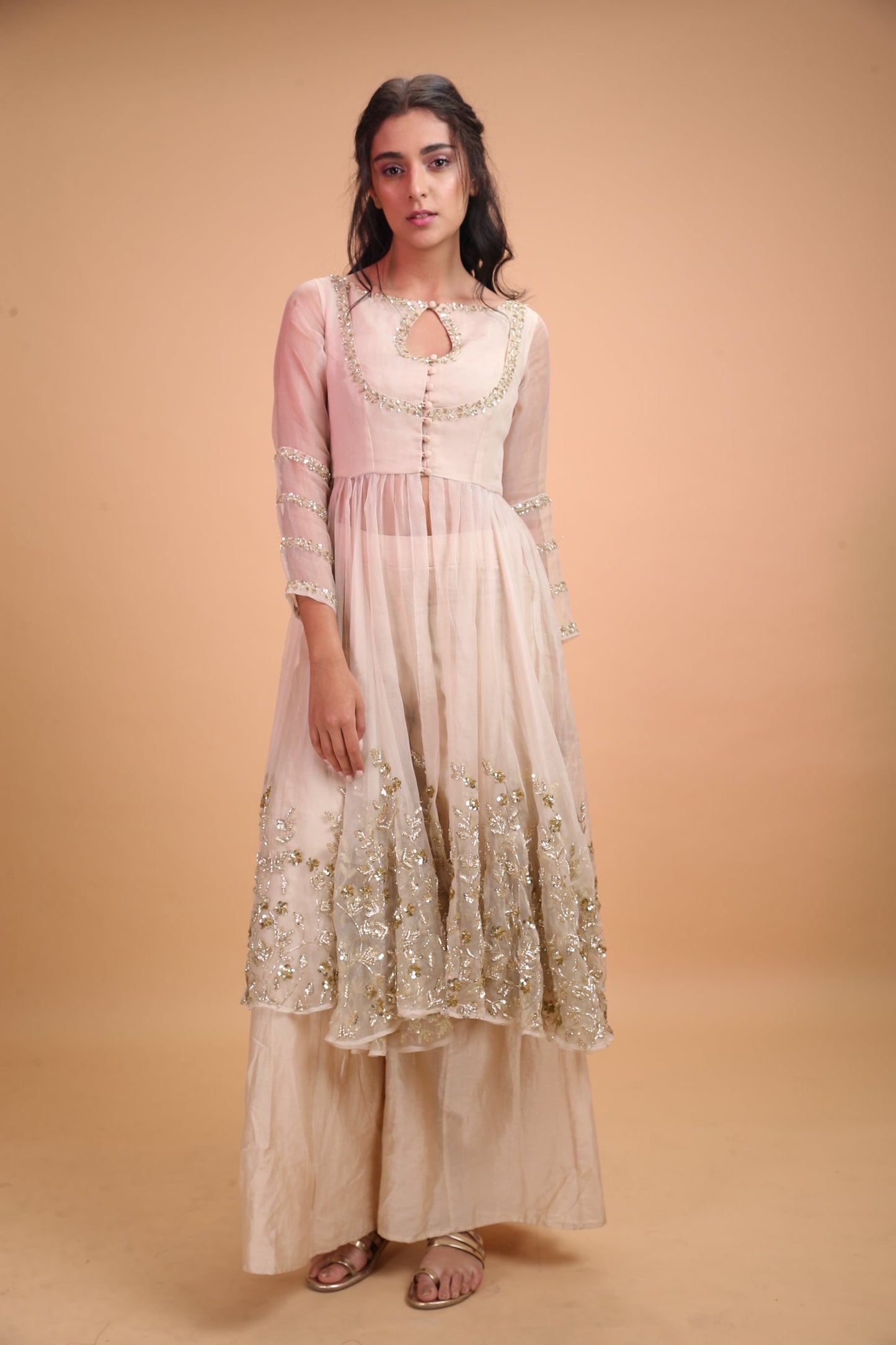 White Jacket With Sequins Jaal