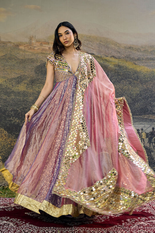 Gulrangi Mirror Anarkali Set