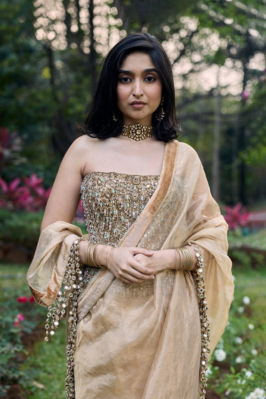 Sona Jhalaar Jadau Saree Set