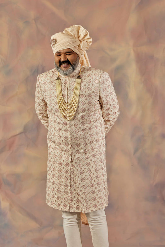 JMC Block Sherwani Set