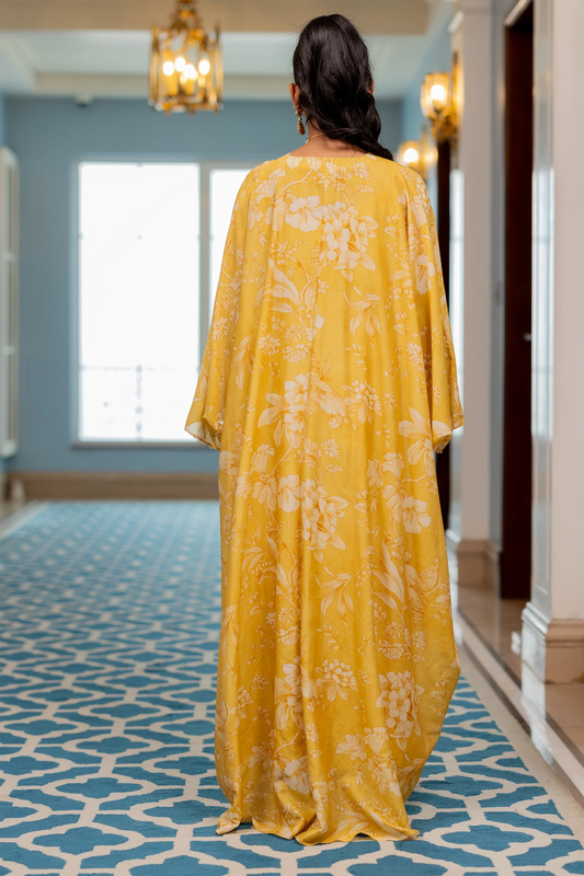 HAZEL KAFTAN – YELLOW AND IVORY