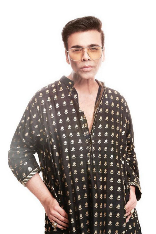 Black Wallflower Kurta Set