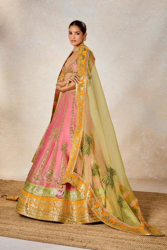Rose Thandai Lehenga