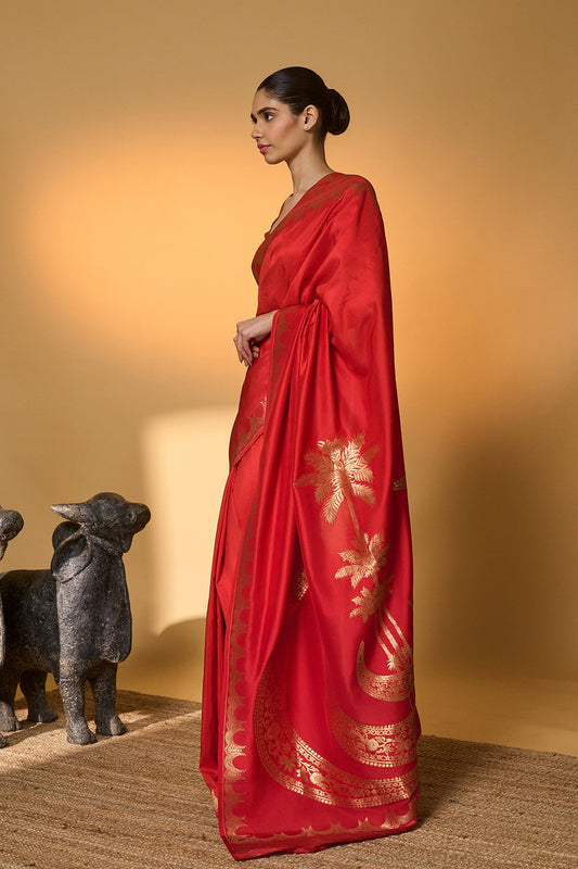 Crimson Tijila Saree
