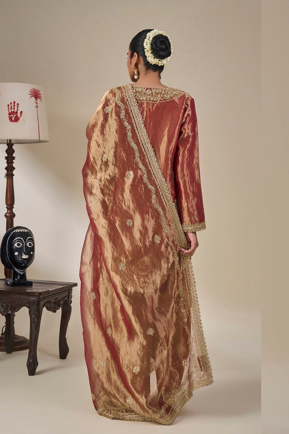 Rust 'Kaju Katli Kahaani' Kurta Set