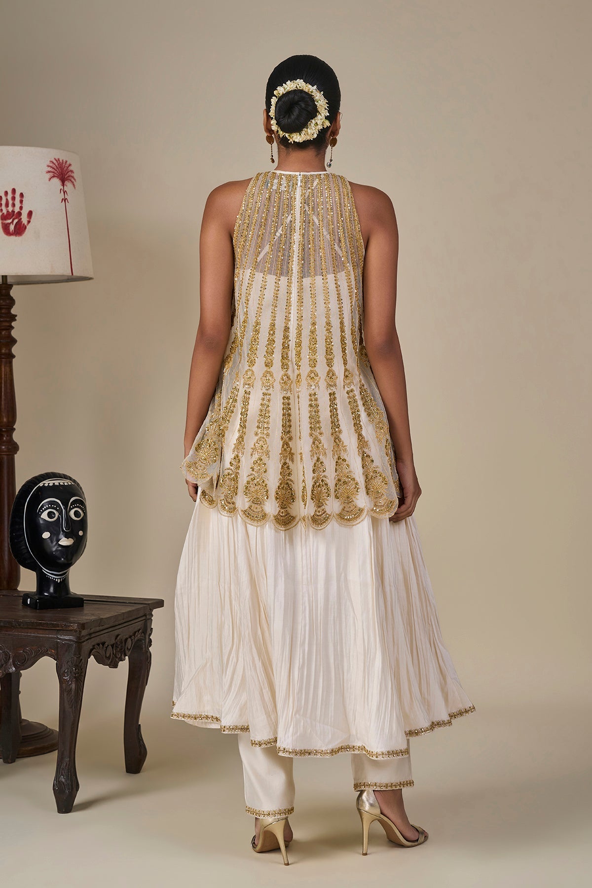 Ivory 'Leher Ki Mehfil' Anarkali Set