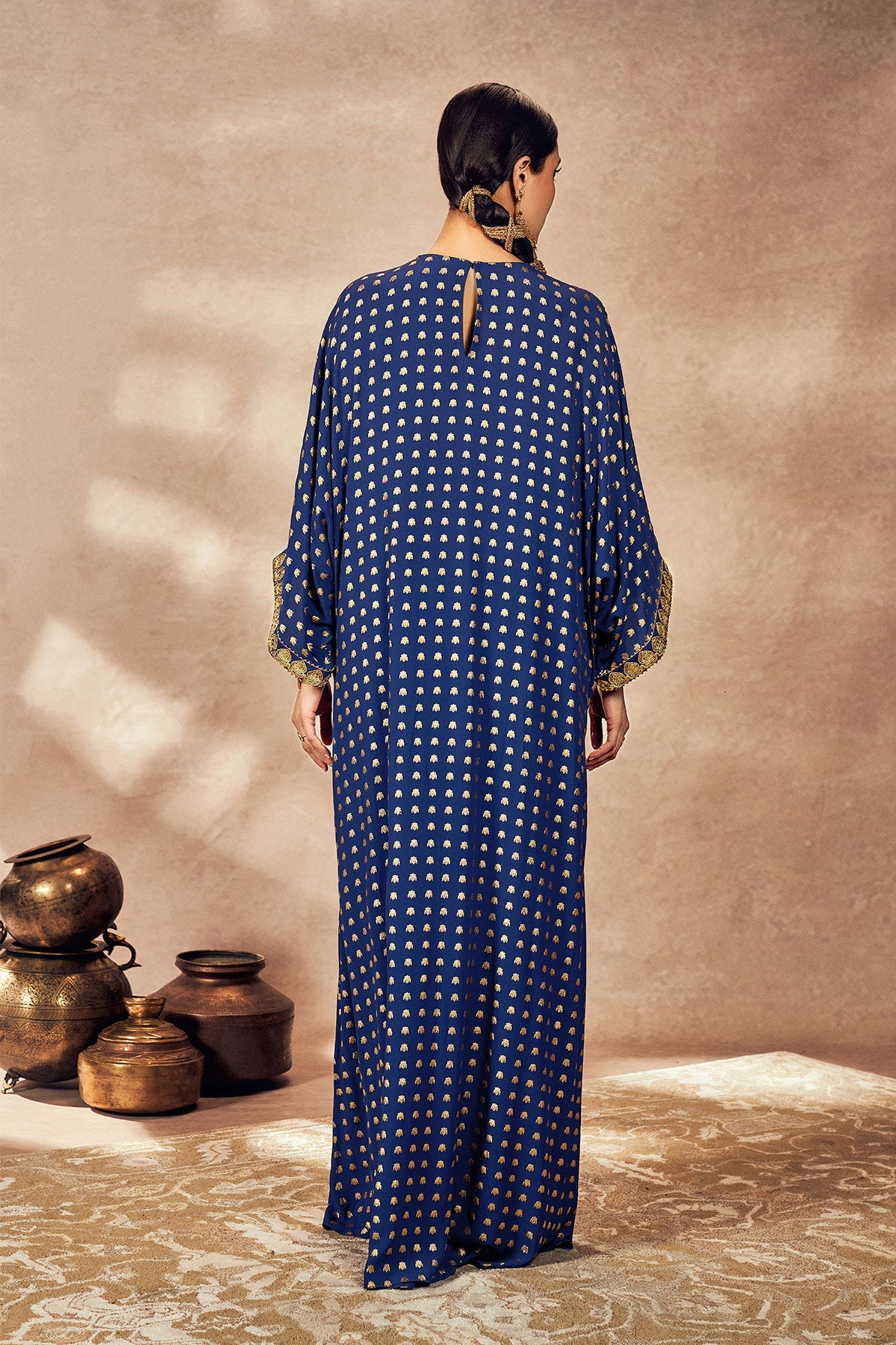 Blue Palmscape Kurta