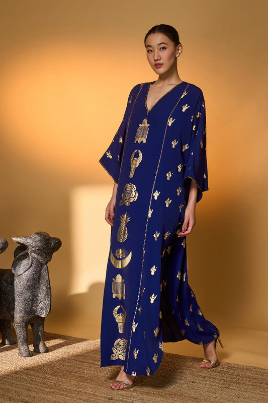 Electric Blue All Charms Kaftan