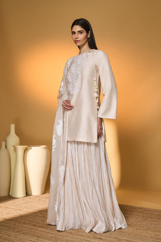 Rose Blushing Sharara Set