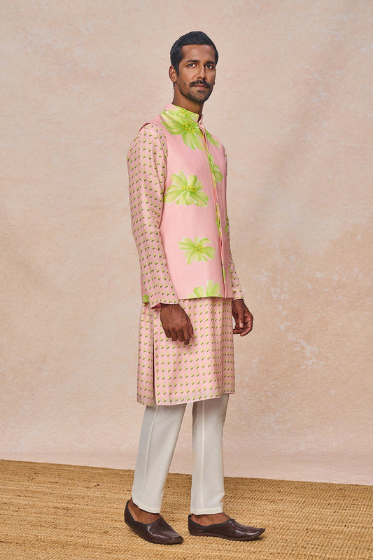Baby Pink Parijat Bandi Set