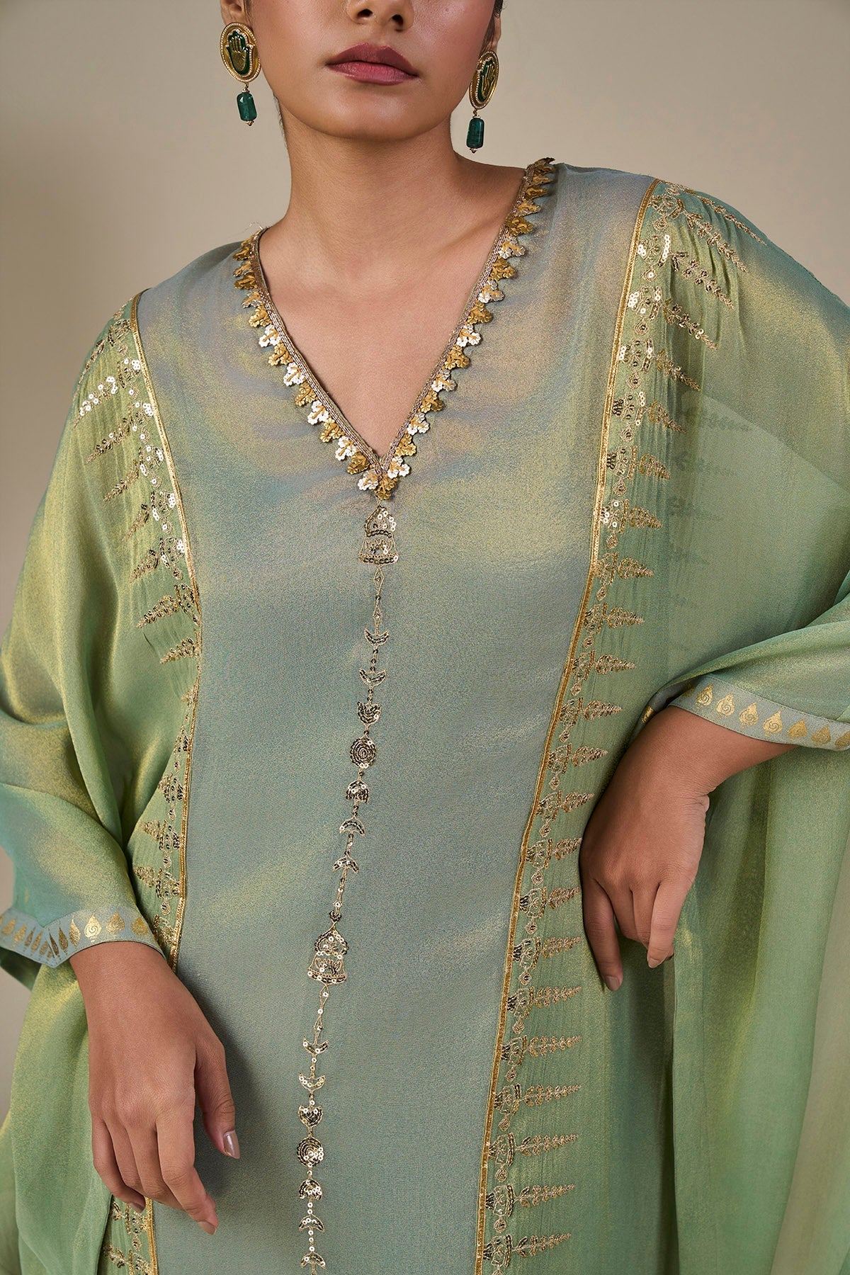 Green Midnight Trail Kaftan