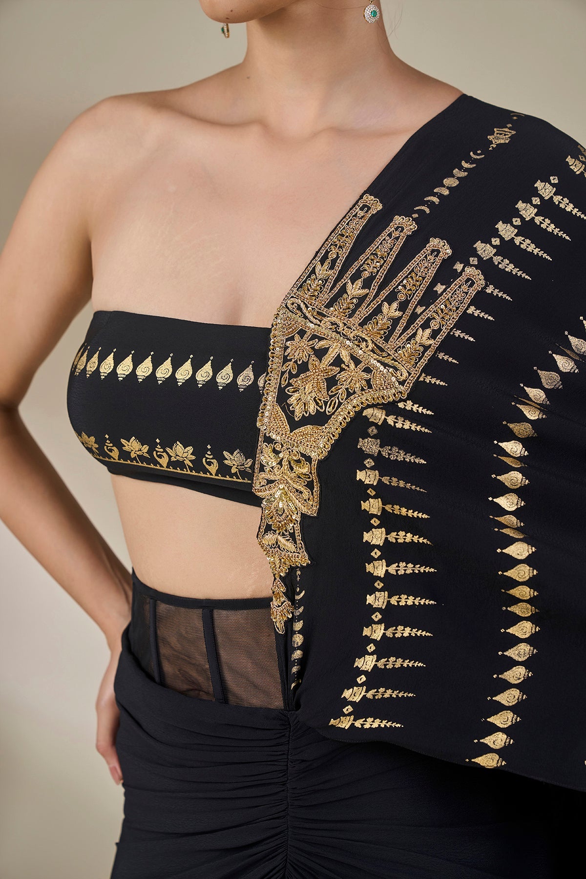 Midnight Moonline Drape Saree