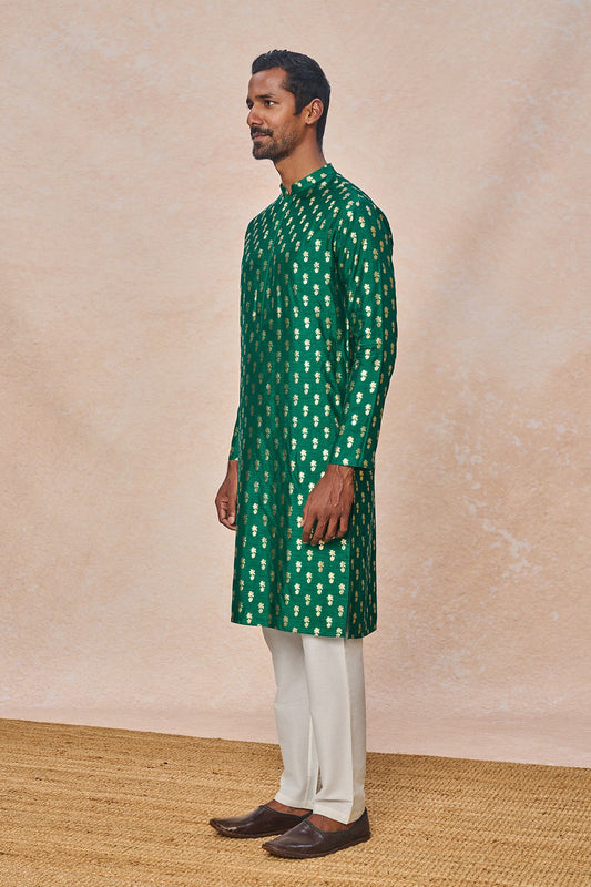 Green Pixie Dust Kurta Set