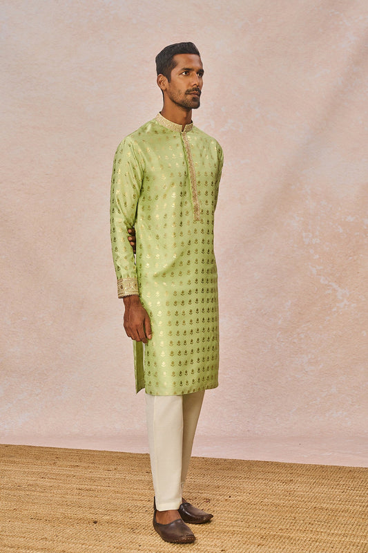Lime Green Wallflower Kurta Set