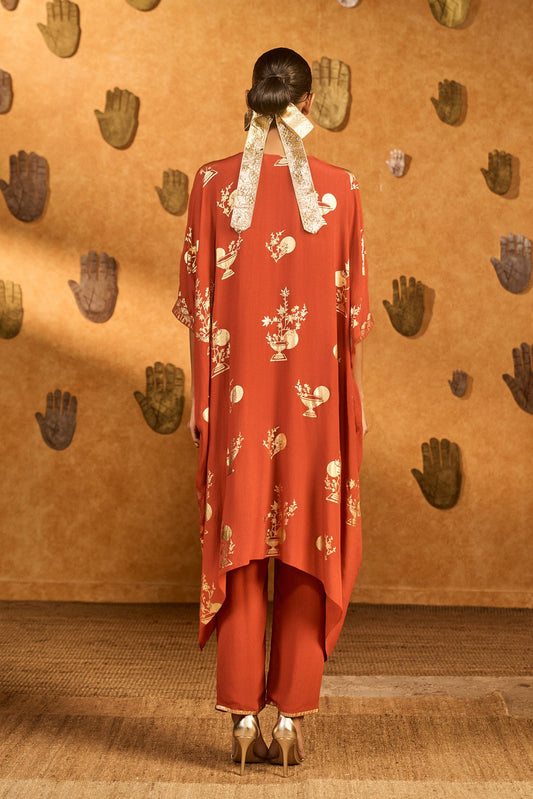 Rust Moon Garden Kurta Set
