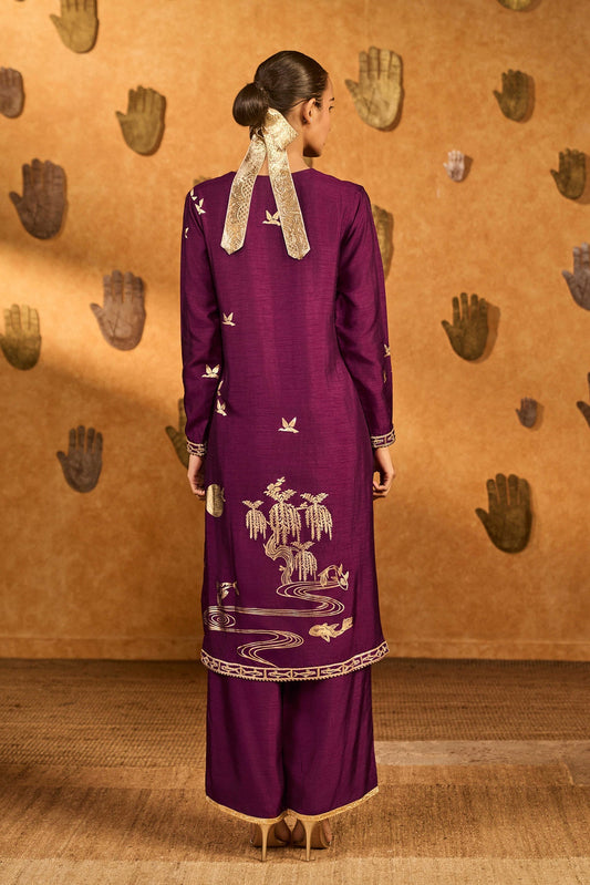 Berry Still Water Bloom Kurta Set