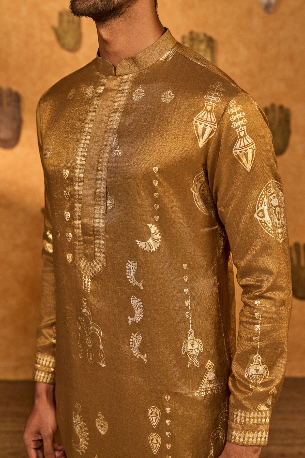 Mocha Folkstone Kurta Set