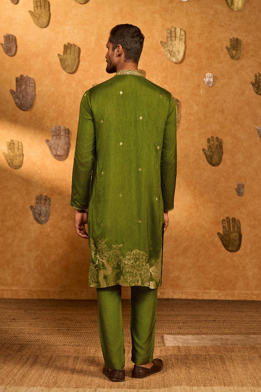 Olive Zen Kurta Set