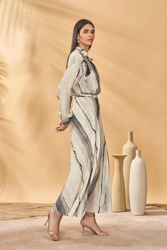 Moonlit Faces Skirt Set