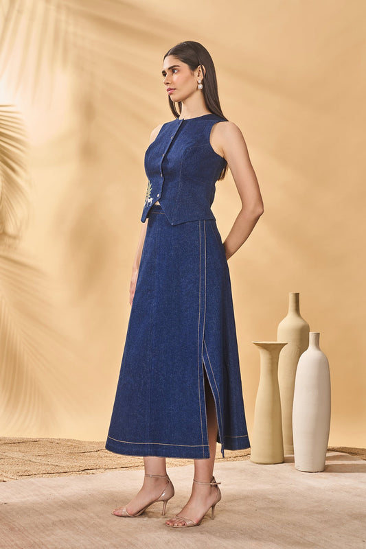 Paw-Tree Denim Set