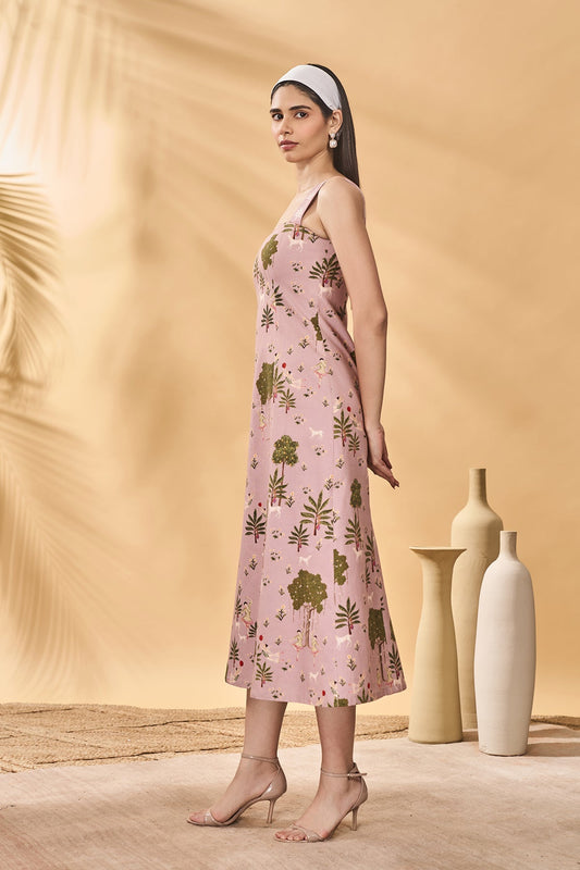 Pink Pirouette Picnic Midi Dress