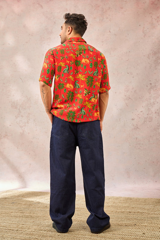 Red Tropical Rhapsody Shirt