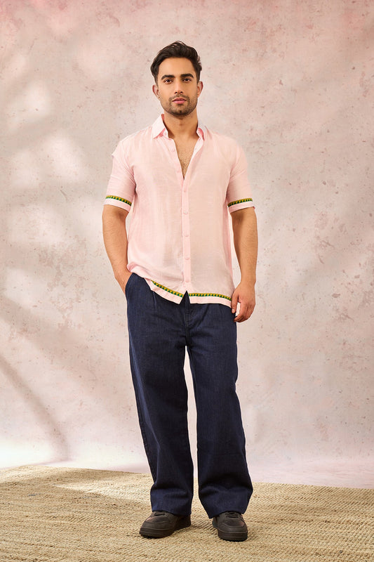 Baby Pink Leopard Print Shirt