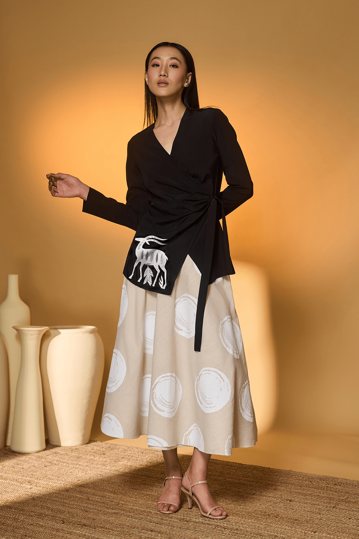 Midnight Stag Skirt Set