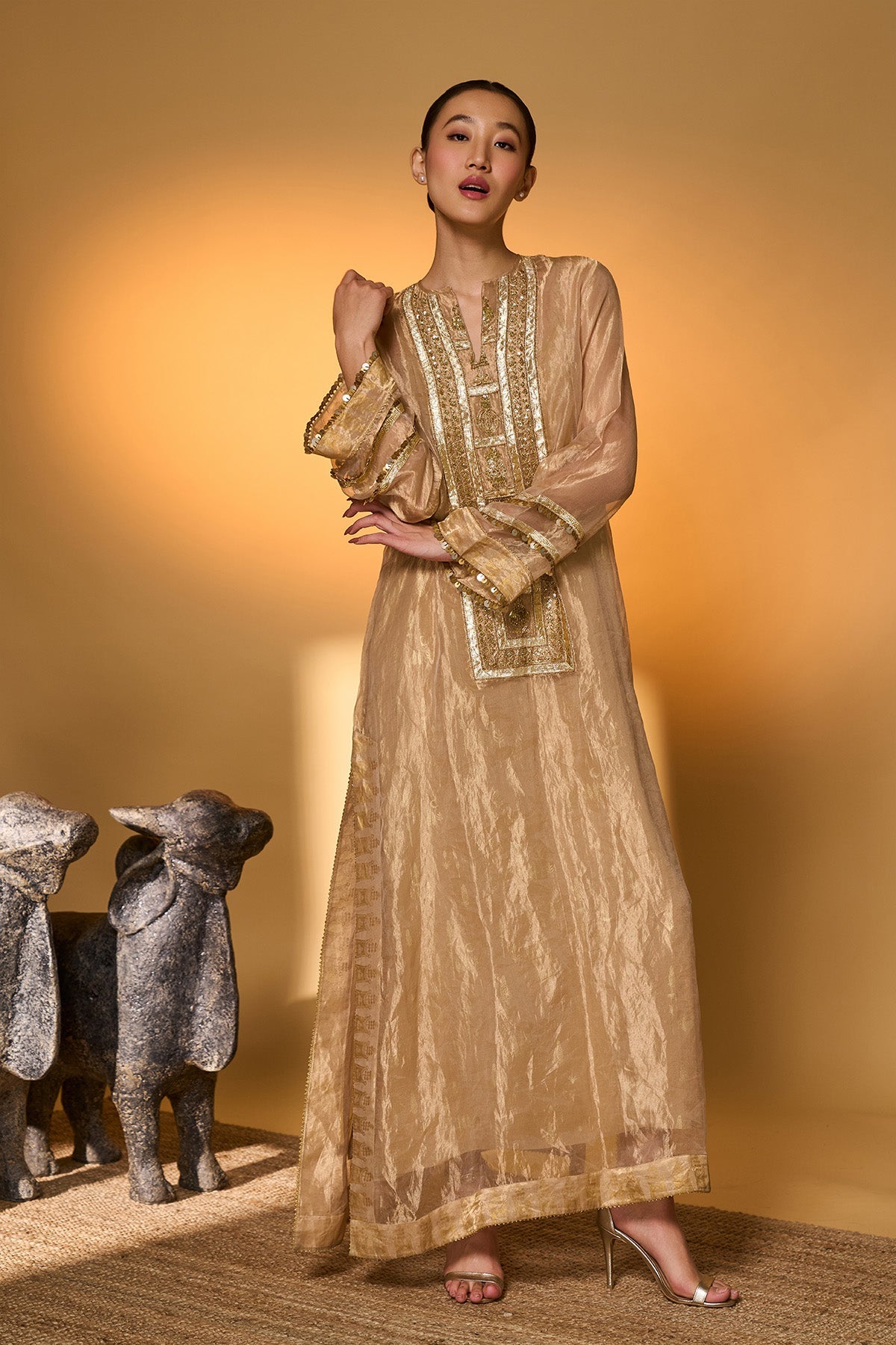 Gold Moonfield Tales Kurta