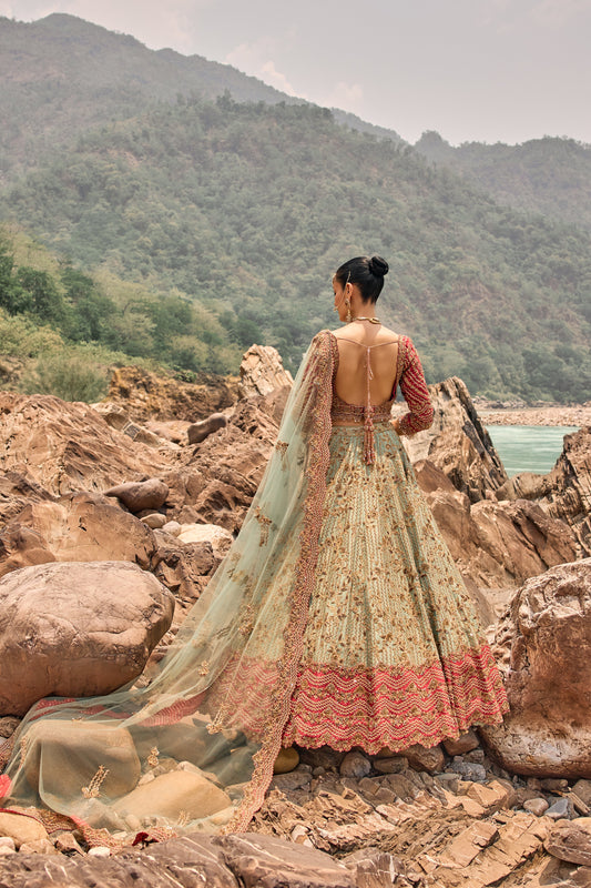 Misty Sage Lehenga