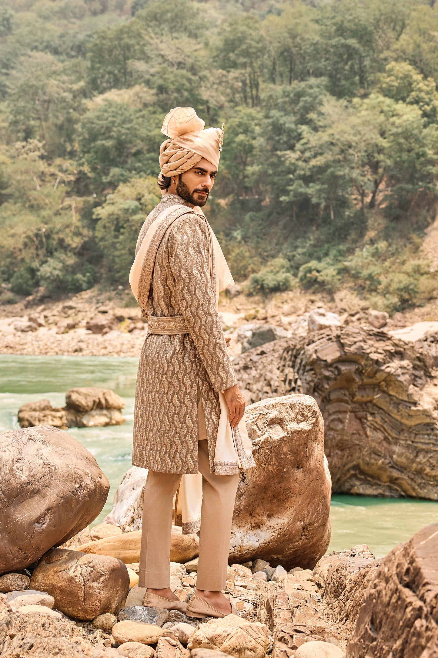 Classic Bronze Sherwani Set