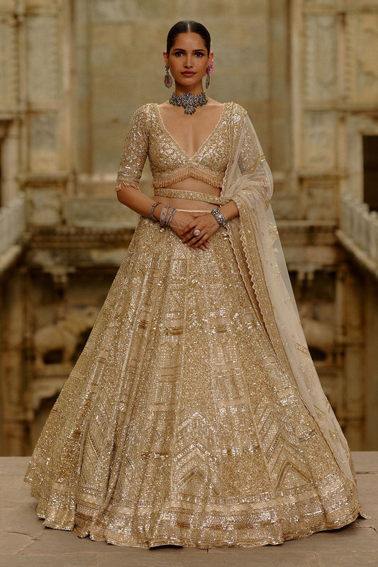 Gold Lehenga Set